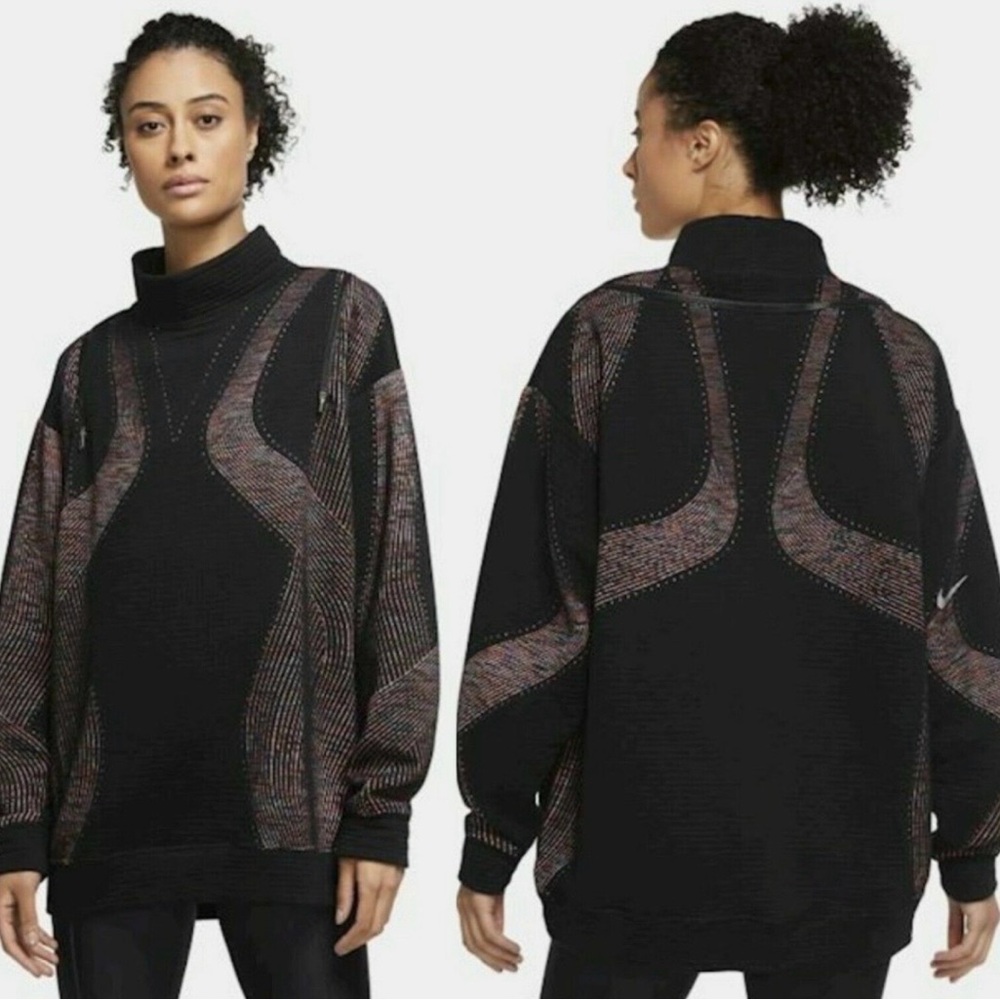 Nike City Ready Oversized Yoga Training Sweatshirt Black Size Small